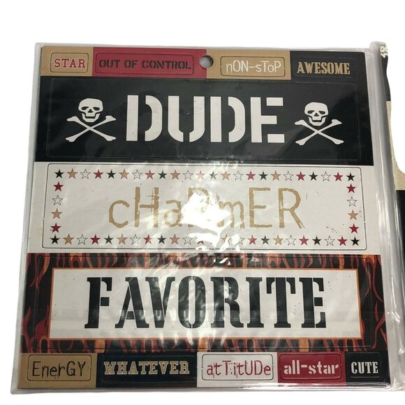 Extreme Boy Chipboard Titlez Stickers Pack Of 6 - Picture 3 of 6
